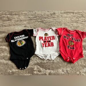 NHL Black and Red Baby Onesie